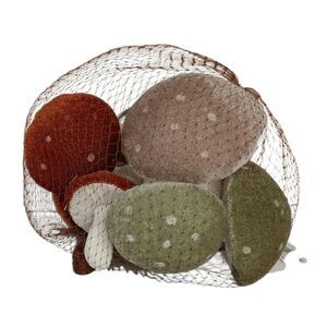 Mushroom Decor Garden Fairy 9 Cloth Covered Mushrooms Hobby Lobby New With Tag